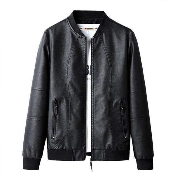 Chaqueta de Cuero Premium para Hombre - Abrigo Grueso y Cálido