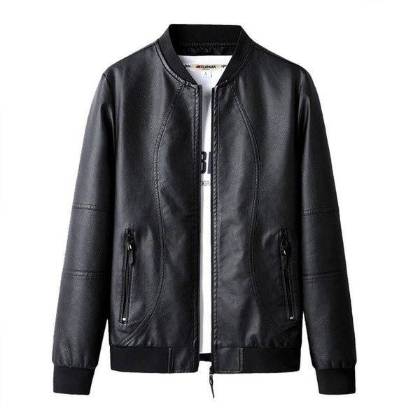 Chaqueta de Cuero Premium para Hombre - Abrigo Grueso y Cálido