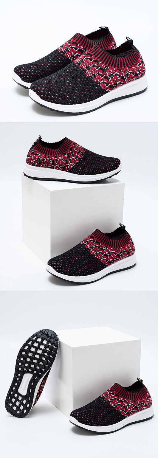 Zapatillas Deportivas Tejidas Elásticas para Mujer Talla Grande - Image 6