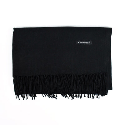 Bufanda Ligera de Color Liso con Flecos Elegantes - Image 11
