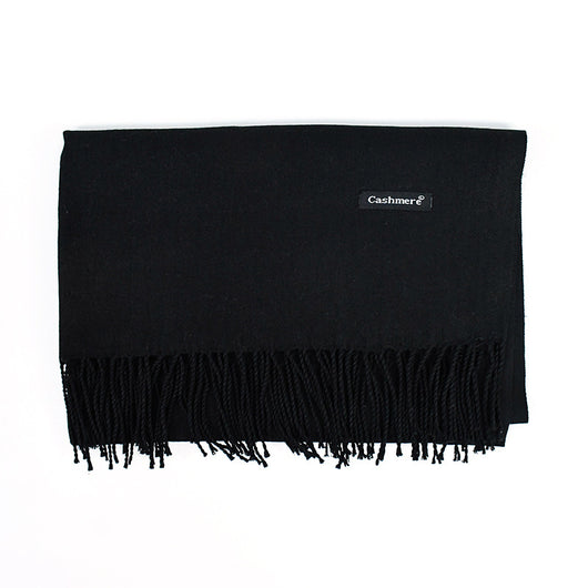 Bufanda Ligera de Color Liso con Flecos Elegantes - Image 11