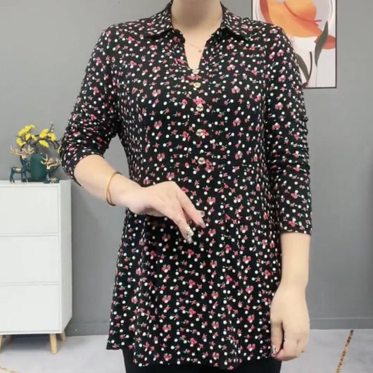 Blusa Floral Holgada Midi - Comodidad y Estilo - Image 4