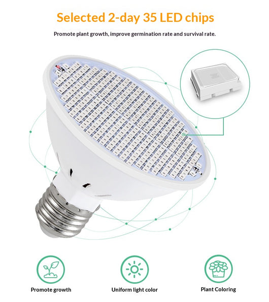 Luz de Crecimiento LED Espectro Rojo-Azul 126/200/300 Diodos para Plantas - Image 12