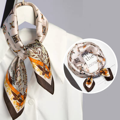 Pañuelo de Seda Cuadrado Rayas Blanco y Negro - Accesorio Versátil para Primavera - Image 7
