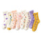 Meias de Tubo Femininas Estampa Floral Japonesa Universo