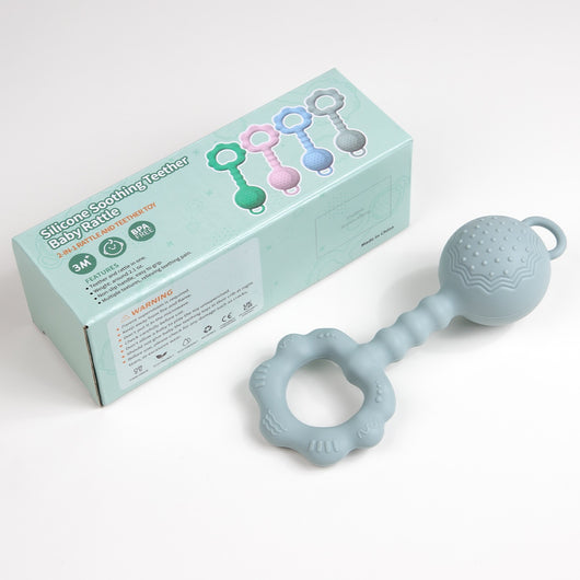 Sonajero Mordedor de Silicona con Sonido - Juguete Sensorial para Bebés - Image 4