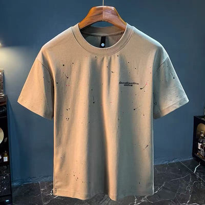 Playera Hombre Estampado Tinta Splash Manga Corta - Image 9