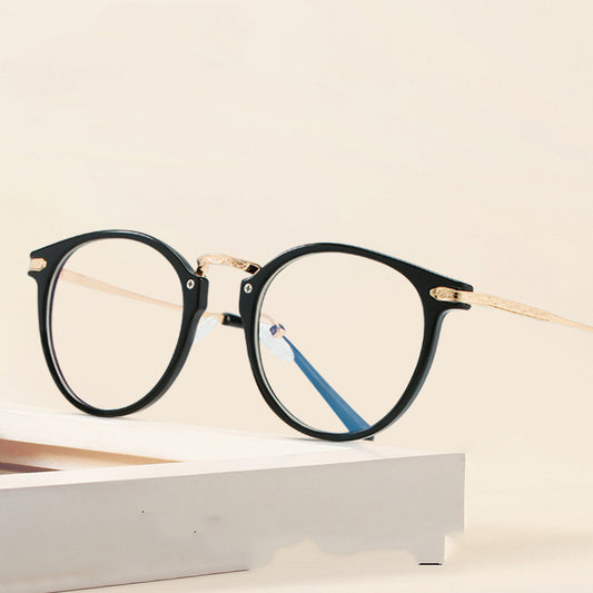 Gafas Retro Redondas Unisex TR90 - Montura Clásica Espejo Plano
