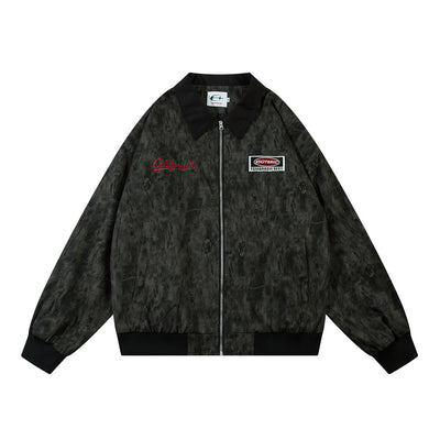 Chaqueta Suelta Oversize con Cuello Solapa y Teñido Tie-Dye - Image 6