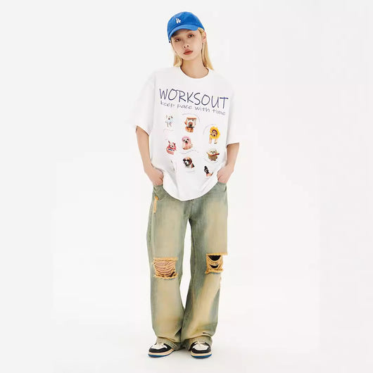 Camiseta Retro Estampada con Cachorritos - Image 4