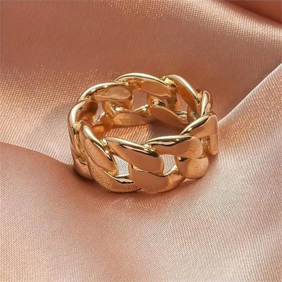 Anillo Hip-Hop Dorado Brillante para Hombre - Estilo Europeo y Americano - Image 7