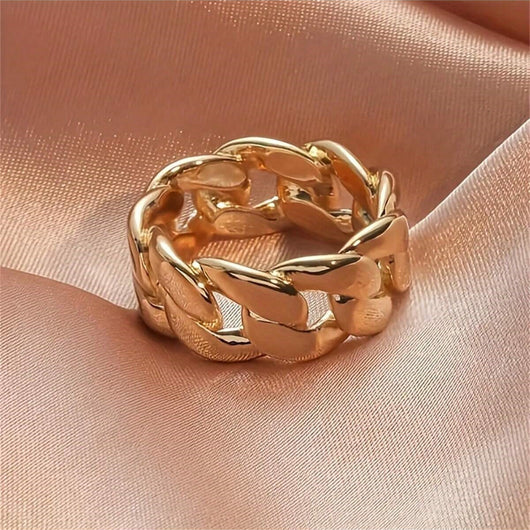 Anillo Hip-Hop Dorado Brillante para Hombre - Estilo Europeo y Americano - Image 7