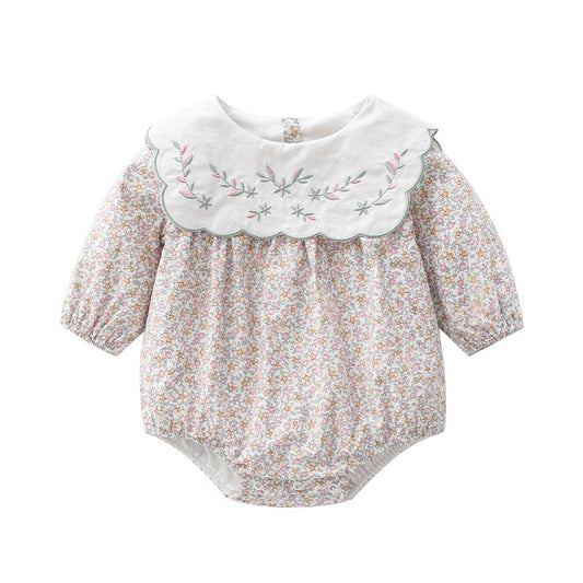 Blusa Infantil Floral Manga Larga para Niña