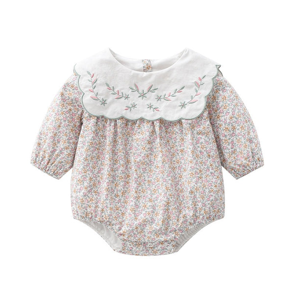 Blusa Infantil Floral Manga Larga para Niña