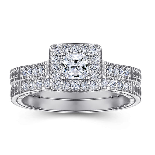 Anillo de Plata S925 Mujer Diseño Original Diamante Cuadrado - Image 7