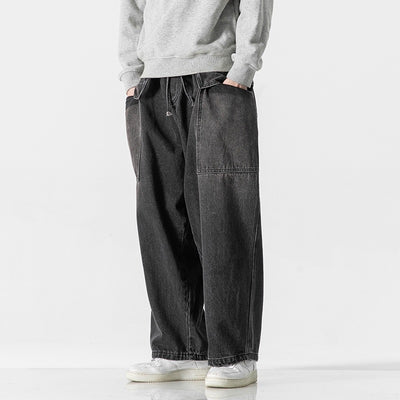 Pantalón Ancho Recto Estilo Japonés Talla Grande - Image 10