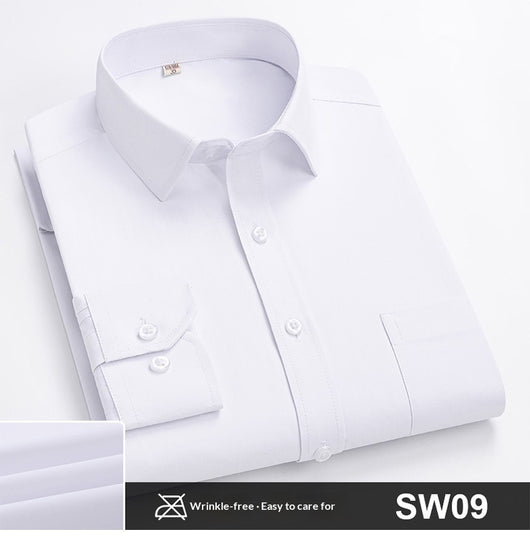 Camisa de Trabajo Manga Larga a Rayas Azules para Hombre - Image 29