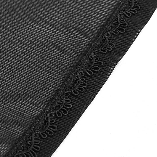 Capa Gótica con Capucha de Encaje y Malla para Mujer - Image 10
