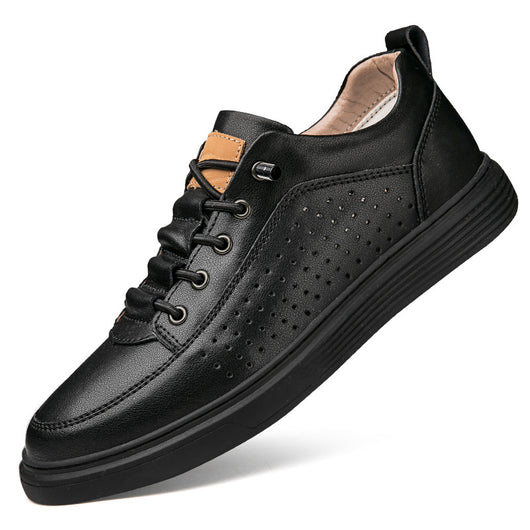 Zapatos Skateboard Cuero Talla Grande Estilo Retro Punching Confort Suave - Image 5