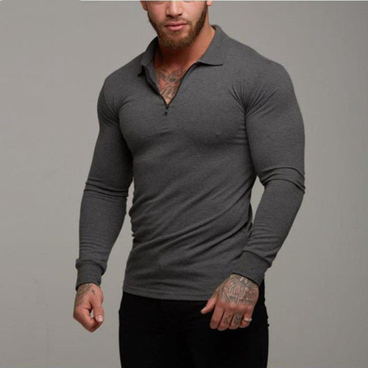 Camiseta Manga Larga para Hombre - Polo Versátil - Image 7