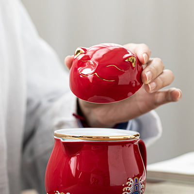 Juego de Tetera Kung Fu Cerámica Portátil para Viajes y Exterior - Image 15