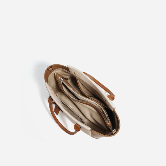Bolso Tote de Cuero Genuino Gran Capacidad - Estilo Minimalista Versátil - Image 3