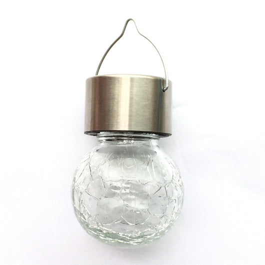 Lámpara Colgante de Vidrio Agrietado con Energía Solar - Image 11