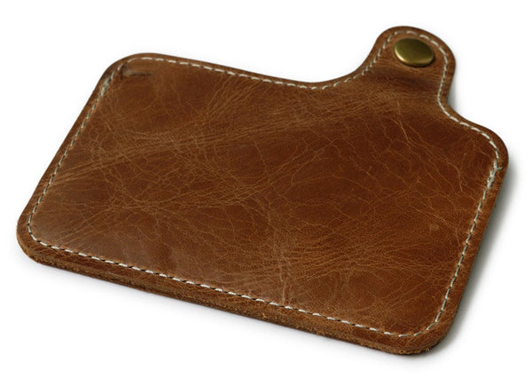 Cartera Minimalista de Cuero Genuino para Tarjetas
