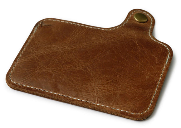 Cartera Minimalista de Cuero Genuino para Tarjetas