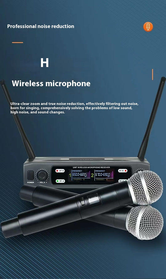 Micrófono Inalámbrico VHF Karaoke Dúo para Casa - Image 11