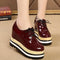 Zapatos Plataforma Casual para Mujer - Diseño Liso y Versátil