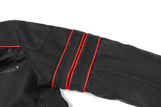 Chaqueta de Cuero PU con Cuello Mao para Hombre - Image 21