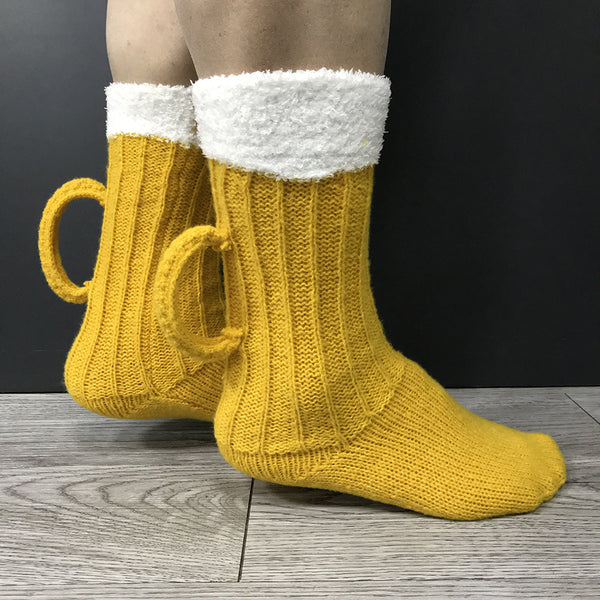 Calcetines Largos 3D Cerveza - Calcetines Térmicos Unisex Invierno Colorblock