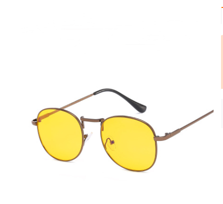 Gafas Retro Espejo Azul con Marco Redondo Decorativo - Image 6