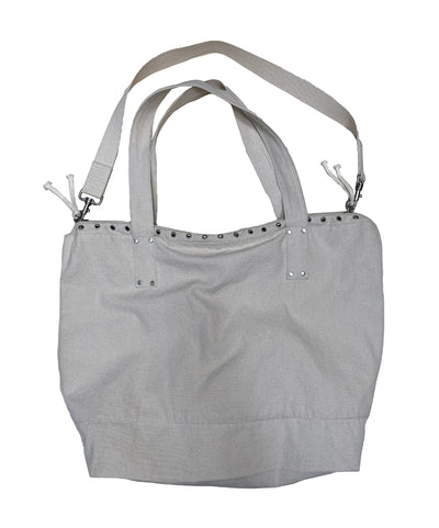 Bolsa Tote Canvas con Estampado de Ojetes Zip - Image 11
