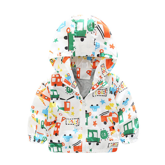 Chaqueta Cortaviento Infantil con Estampado de Aviones - Image 2