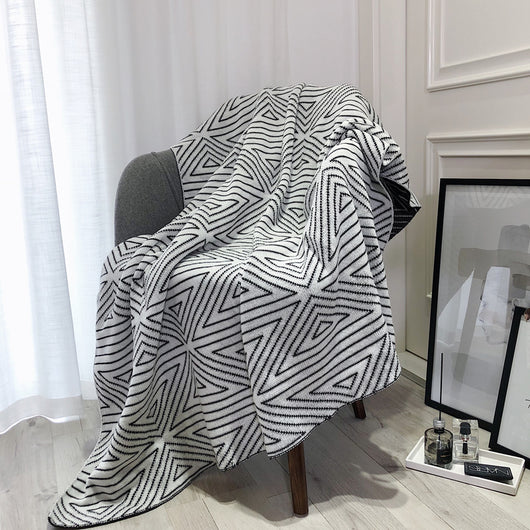 Manta de Lana Tejida Estilo Nórdico