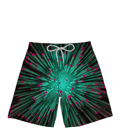 Pantalones de Playa para Hombre con Estampado de Salpicadura de Tinta Digital Blanco y Negro - Image 5