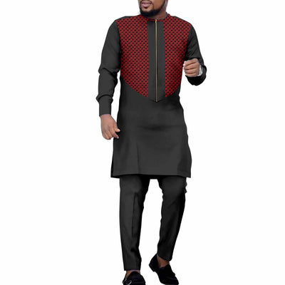 Conjunto de Ocio Étnico Africano para Hombre - Pantalón y Camisa - Image 4