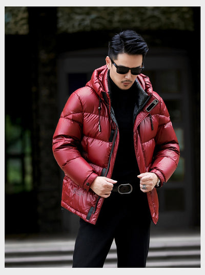Chaqueta Puffer Premium de Plumón de Pato 90% con Capucha para Hombre - Image 25