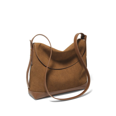 Bolso de Hombro Ante Sintético con Gran Capacidad y Correa Cruzada - Image 4