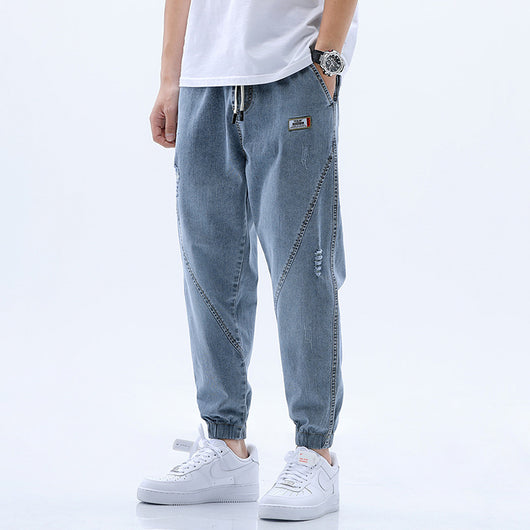 Pantalones Vaqueros de Cintura Elástica con Cordón Ajustable - Image 4