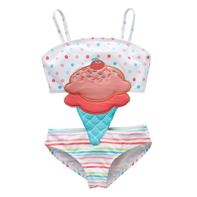Traje de Baño Enterizo para Niñas - Diseño Fuente Térmica - Image 5