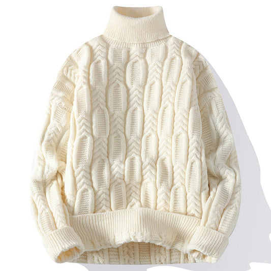 Suéter de Cuello Alto Trenzado para Hombre - Abrigo Casual y Cálido - Image 2
