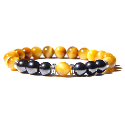 Pulsera Elástica para Hombre en Piedra Ojo de Tigre Natural - Image 16