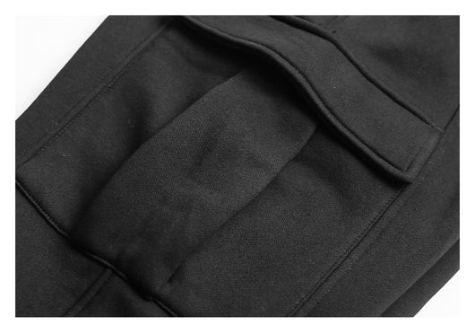 Pantalones de Chándal Gris Gray Guard para Hombre - Felpa Gruesa Recta Suelta - Image 9
