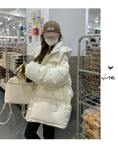 Chaqueta Corta de Plumón Blanco para Mujer - Abrigo Elegante de Invierno - Image 32