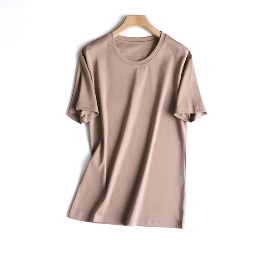 Blusa de Algodón Suelta Cuello Redondo Color Liso para Mujer - Image 6