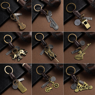 Llavero de Cuero Tejido a Mano - Estilo Vintage Artesanal - Image 37