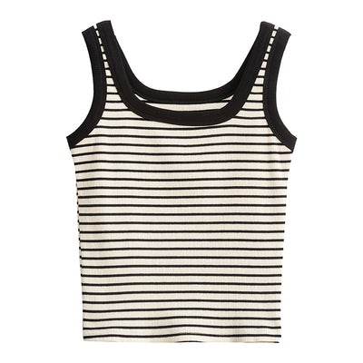 Top Halter sin Mangas con Rayas Negras - Image 3